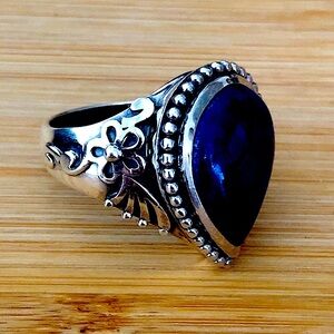 $74   Doug Paulus Estate Ring   Sterling Silver   Marked dp 925 India   Size 10